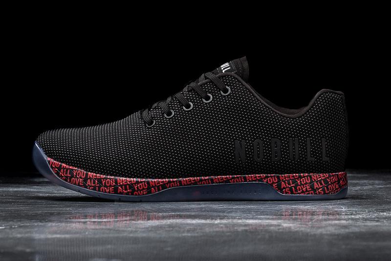 Men's Nobull All You Need Is Love Trainers Black | SG H2296A